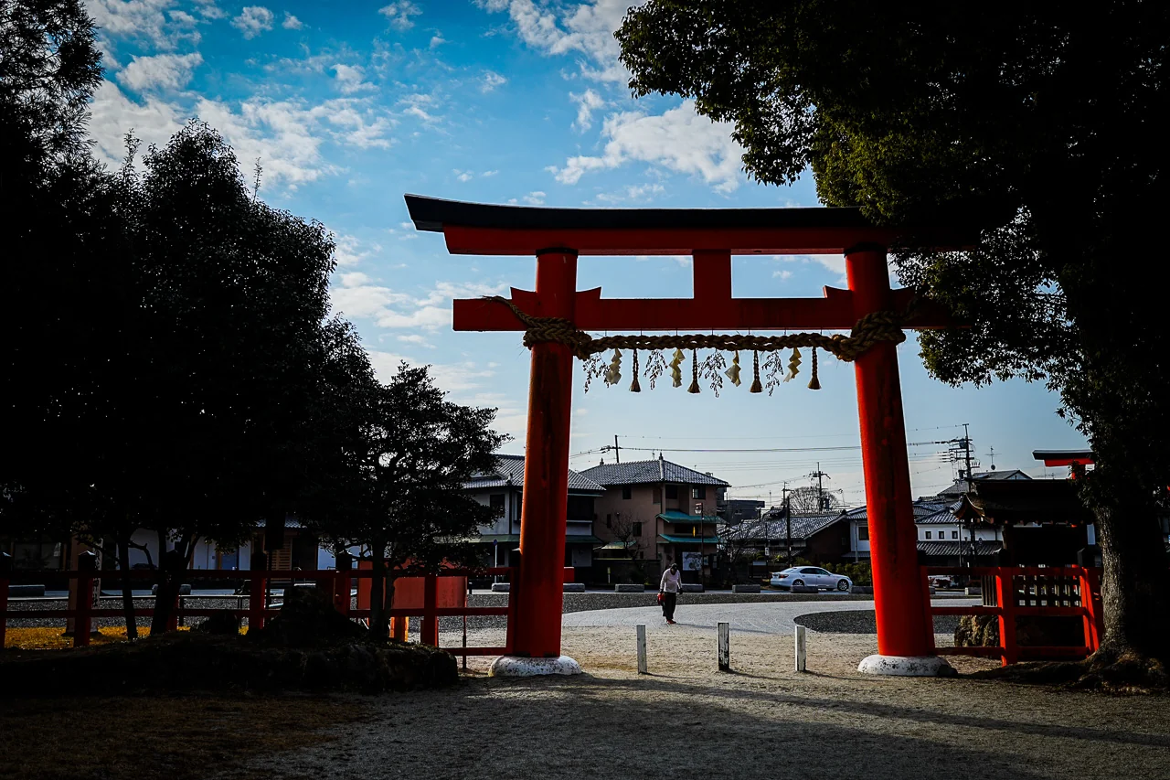 上賀茂神社參道入口與靜寂古社風情