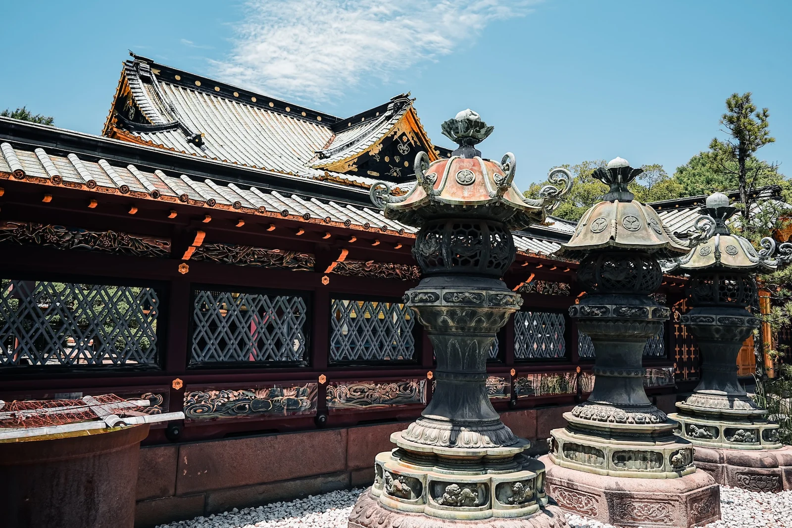 東京上野東照宮廂房及銅燈籠，江戶時代建築風貌與諸侯奉納的歷史文化財