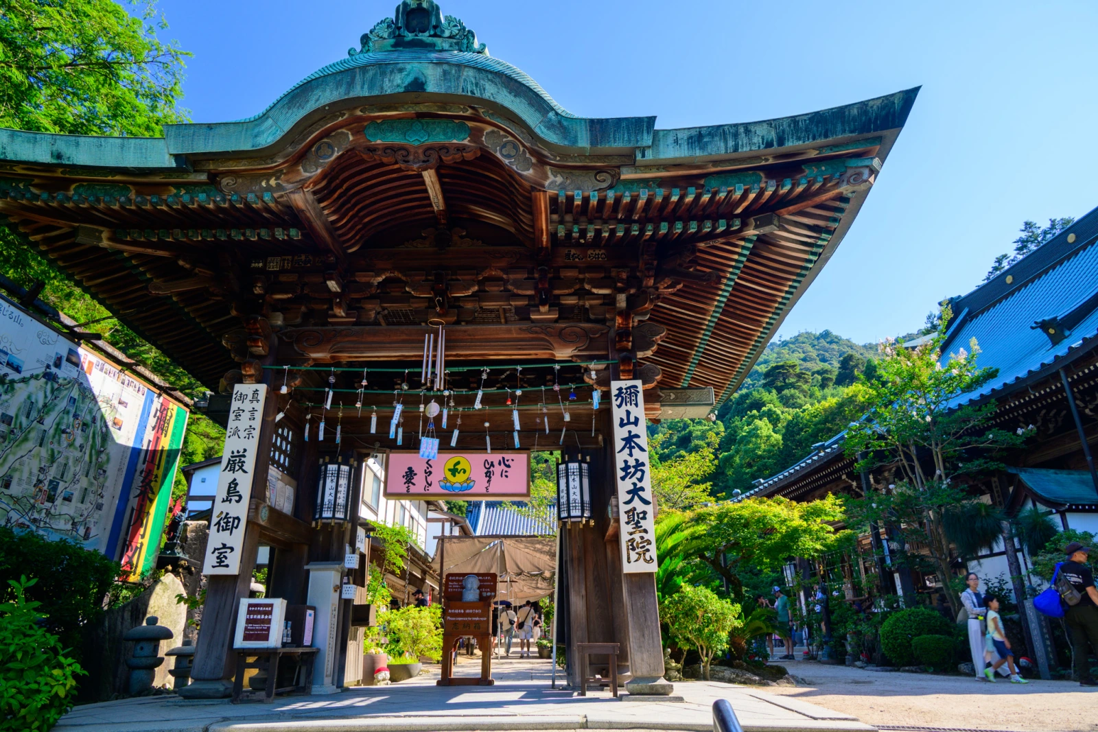 大聖院建築細部，曾接待豐臣秀吉與明治天皇